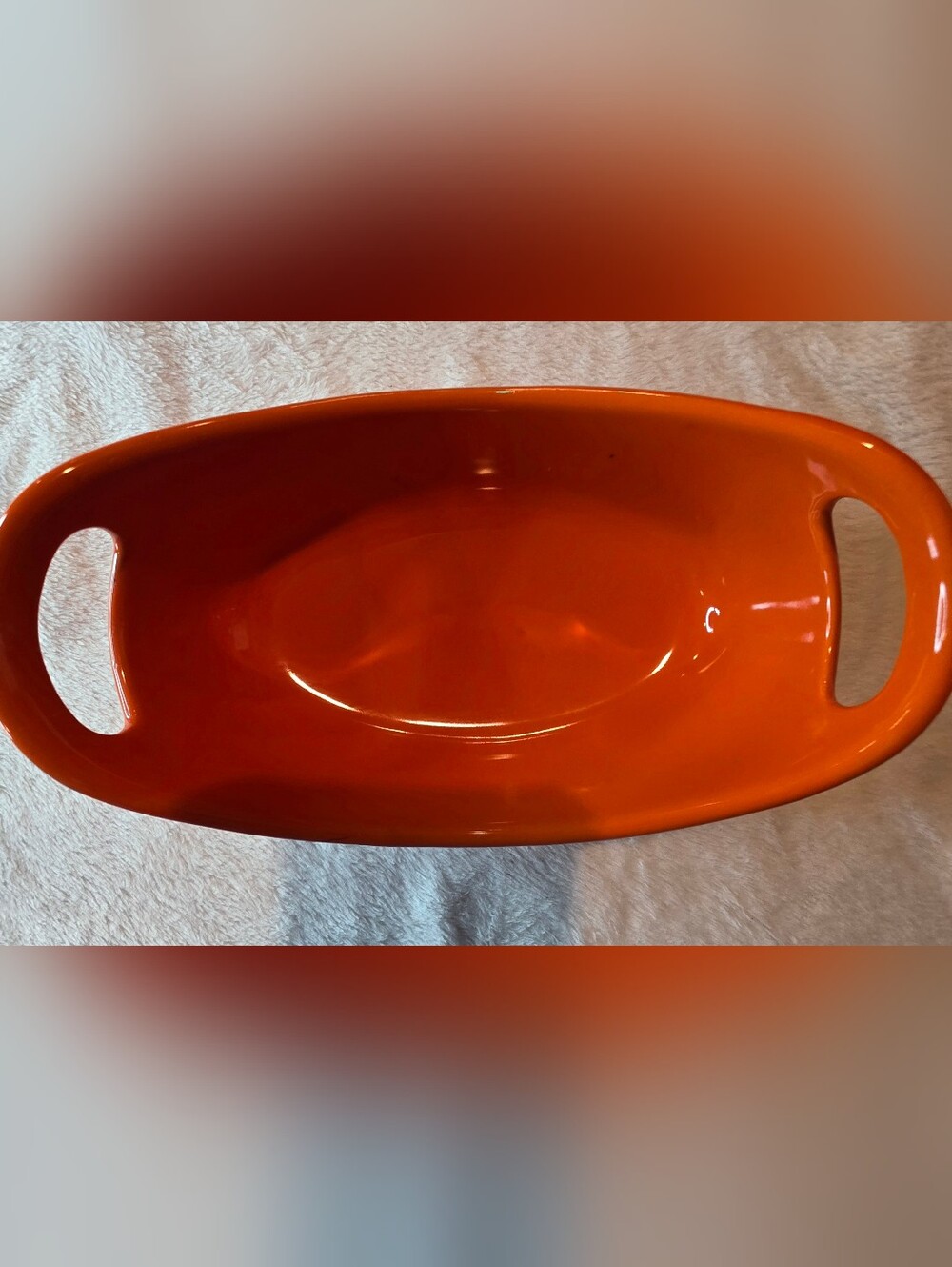 Rachael Ray Orange 12 oz Oval Baking Dish with Handles